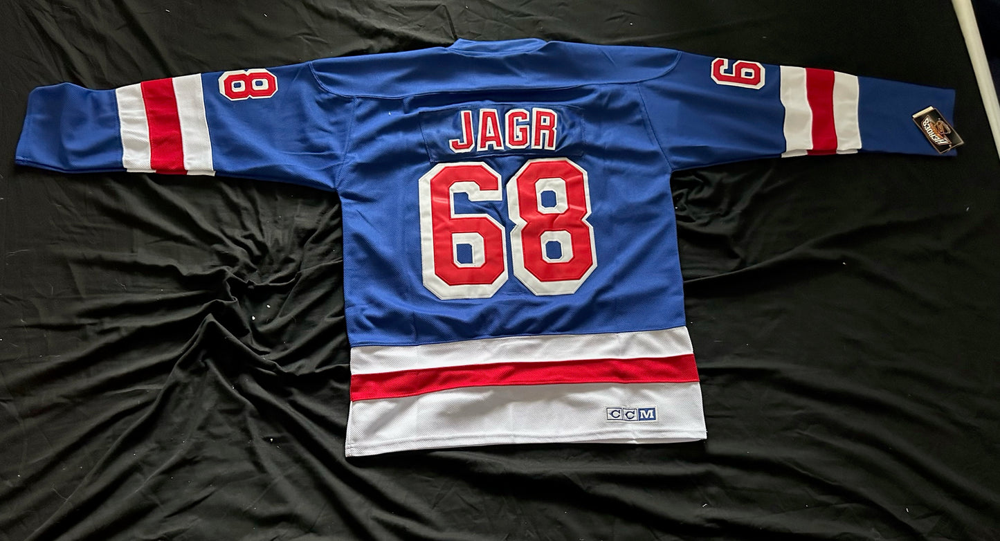 CCM New York Rangers Jagr Hockey Shirt Blue Large