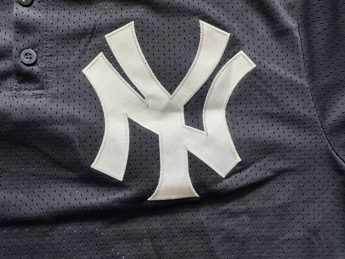 New York Yankees MLB Baseball Shirt Large 2 Jeter Blue
