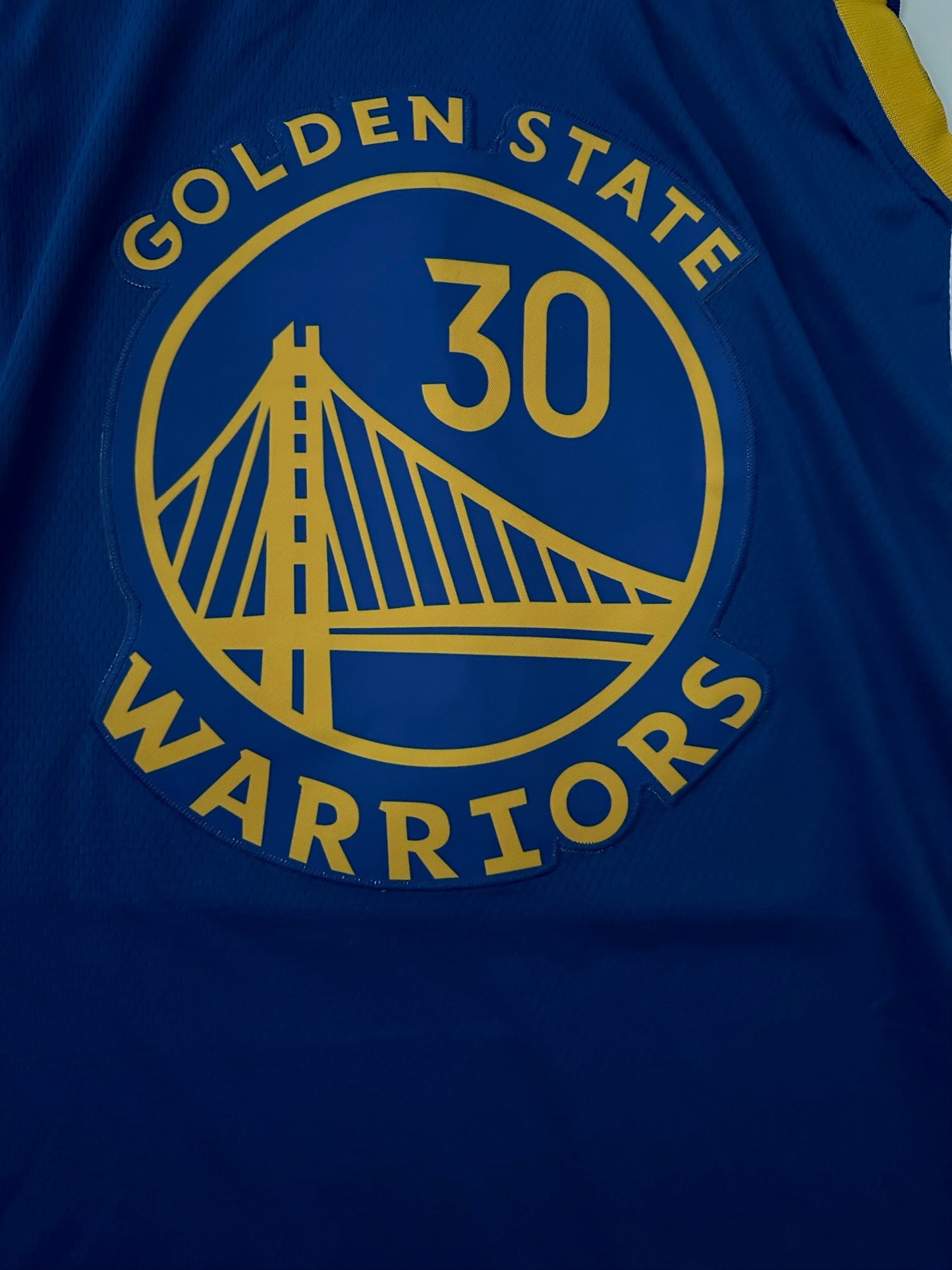 Golden State Warriors NBA Basketball Vest Large Curry 30 Blue