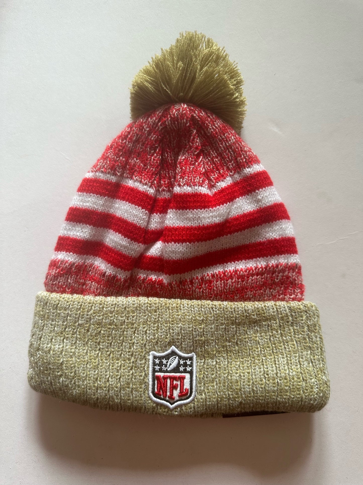 San Francisco 49ers NFL Bobble Beanie Multi Colour With Tags on