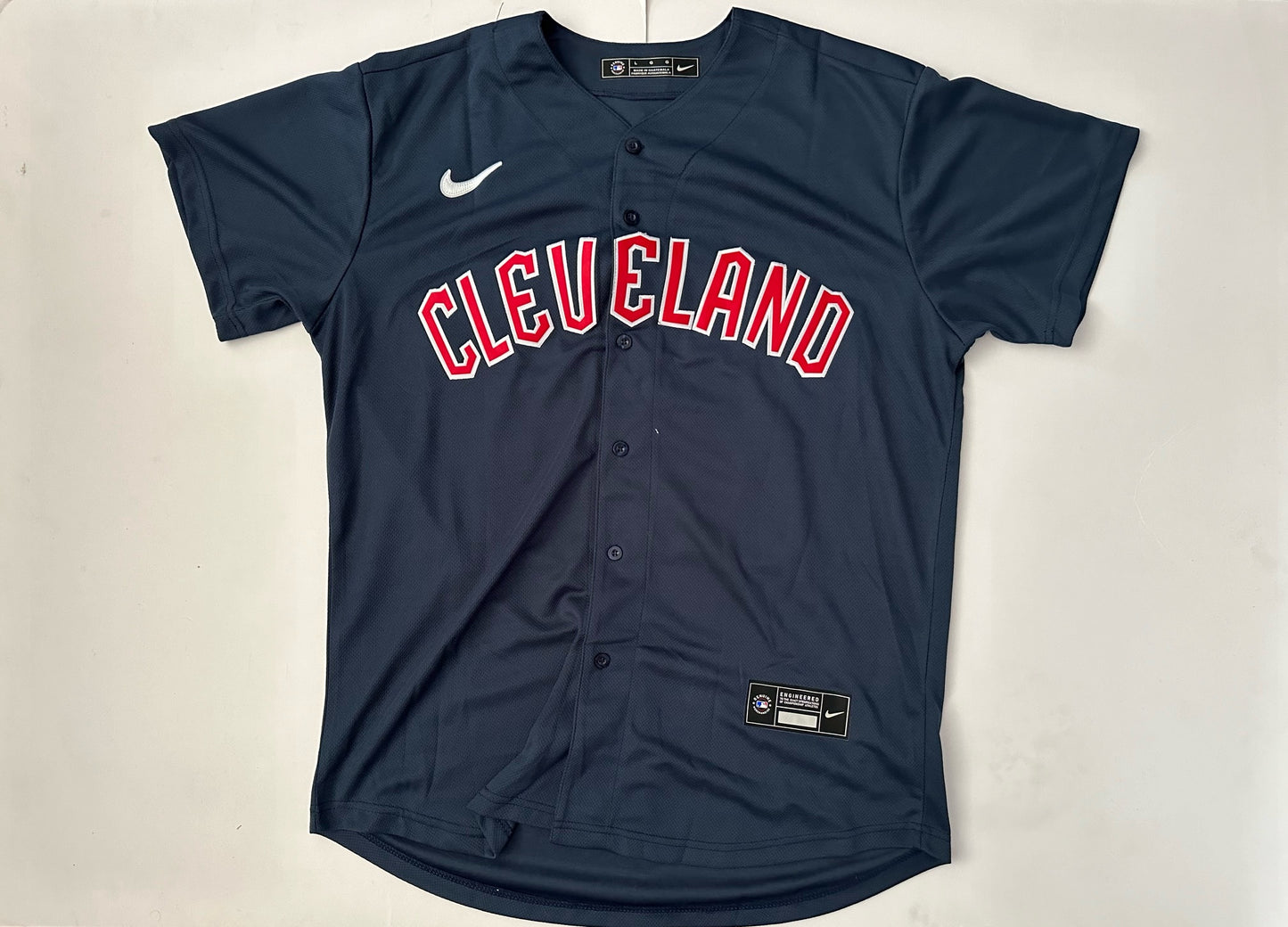 Cleveland Guardians MLB Baseball Shirt Large Thome 25 Blue