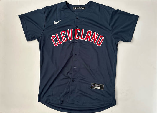 Cleveland Guardians MLB Baseball Shirt Large Thome 25 Blue