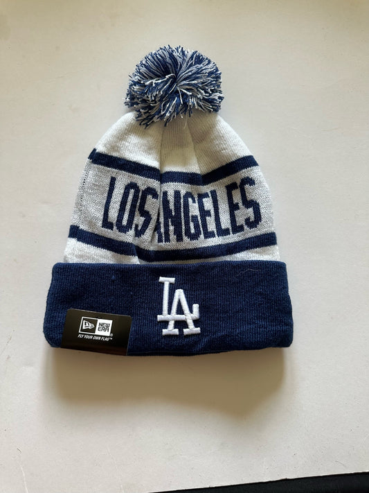 Los Angeles LA Dodgers MLB Bobble Beanie Multi Colour With Tags on