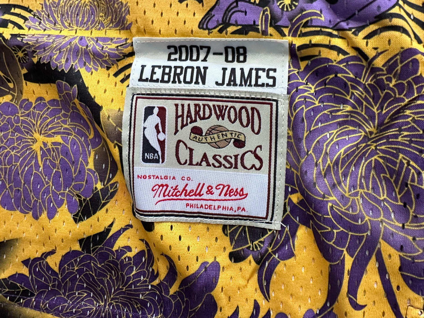 Retro Hardwood Classics Los Angeles Lakers James Basketball Vest Large