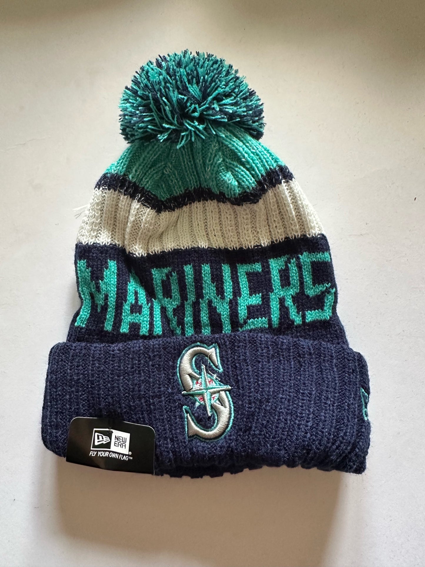 Seattle Mariners MLB Bobble Beanie Multi Colour With Tags on