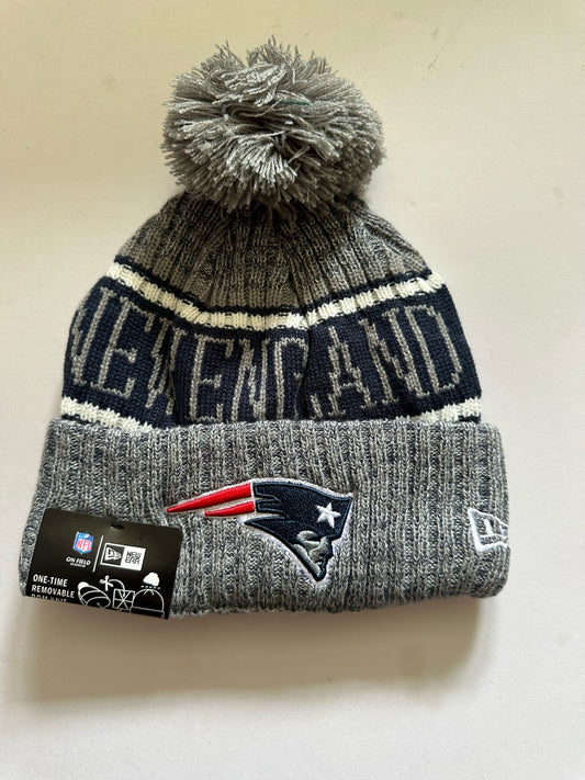 New England Patriots NFL Bobble Beanie Multi Colour With Tags on