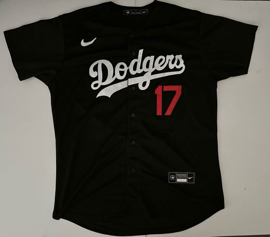 Los Angeles LA Dodgers MLB Baseball Shirt Large Ohtani 17 Black