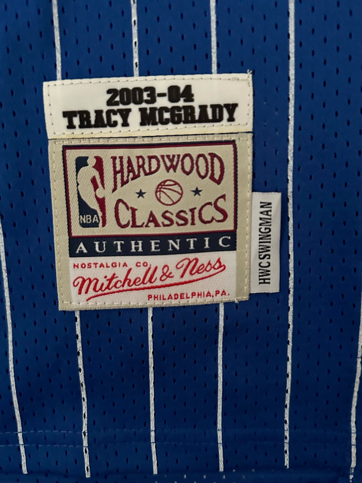 Orlando Magic NBA Hardwood Classics Basketball Vest Large McGrady 1 Blue