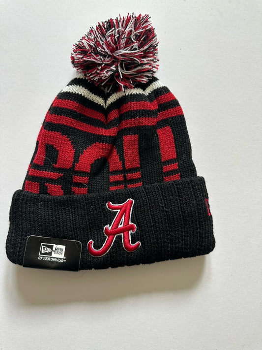 Alabama Crimson Tide Roll Tide NCAA Bobble Beanie Multi Colour Tags on