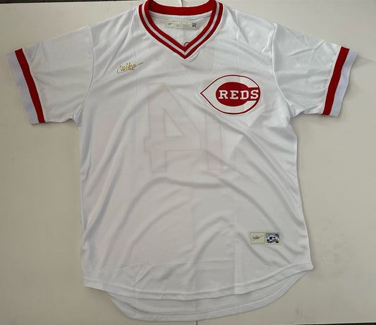 Cincinnati Reds MLB Baseball Shirt Large Rose 14 White