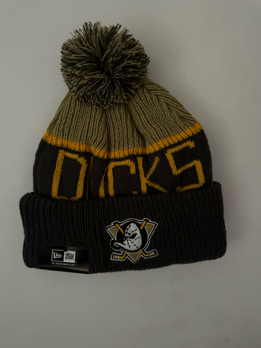 Anaheim Ducks NHL Bobble Beanie Multi Colour With Tags on