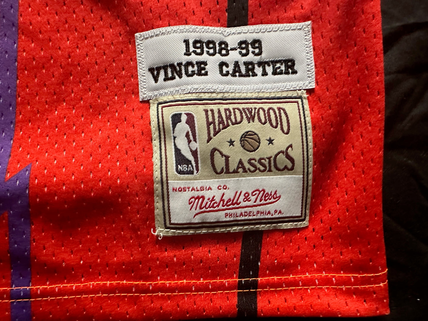 Retro Hardwood Classics Toronto Raptors Carter Basketball Vest Large