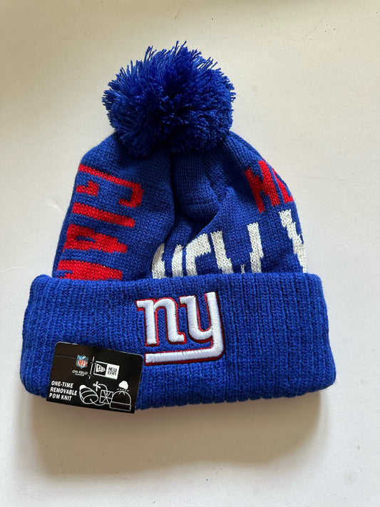 New York Giants NFL Bobble Beanie Multi Colour With Tags on