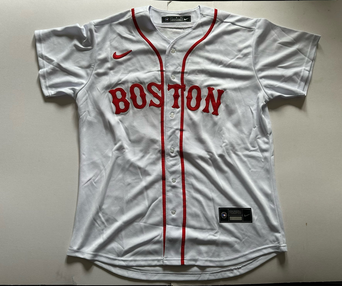 Boston Red Sox MLB Baseball Shirt Large Ortiz 34 White