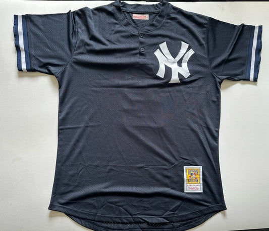 New York Yankees MLB Baseball Shirt Large 2 Jeter Blue