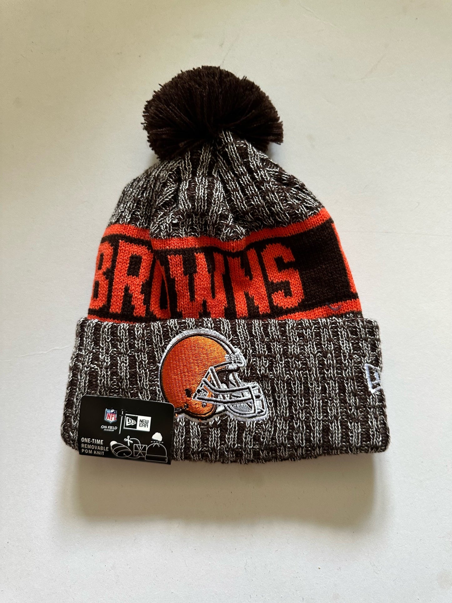 Cleveland Browns NFL Bobble Beanie Multi Colour With Tags on