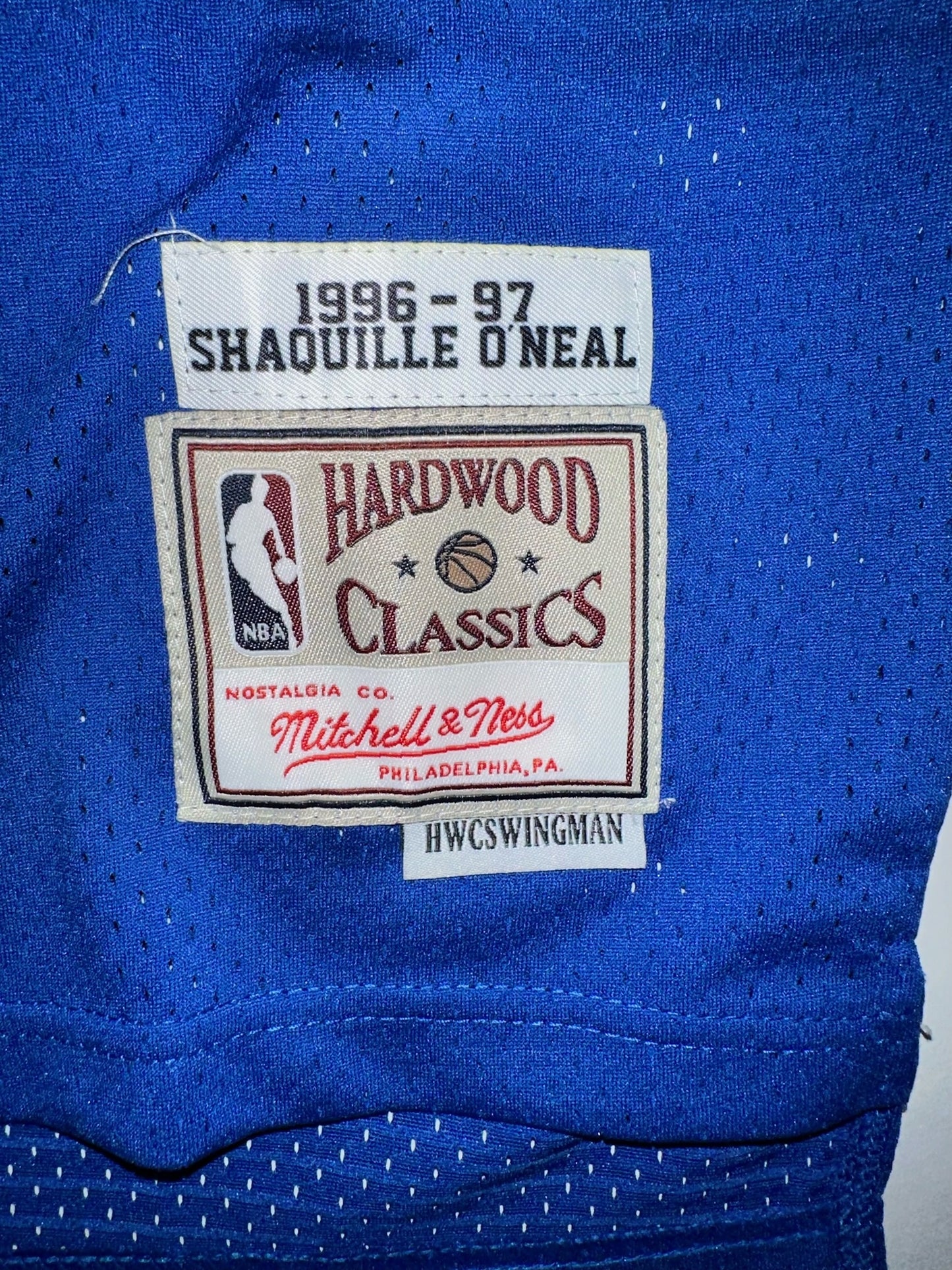 Los Angeles LA Lakers NBA Hardwood Classics Basketball Vest Large O'Neal 34 Blue