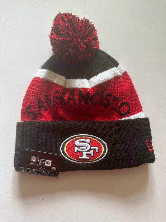 San Francisco 49ers NFL Bobble Beanie Multi Colour With Tags on