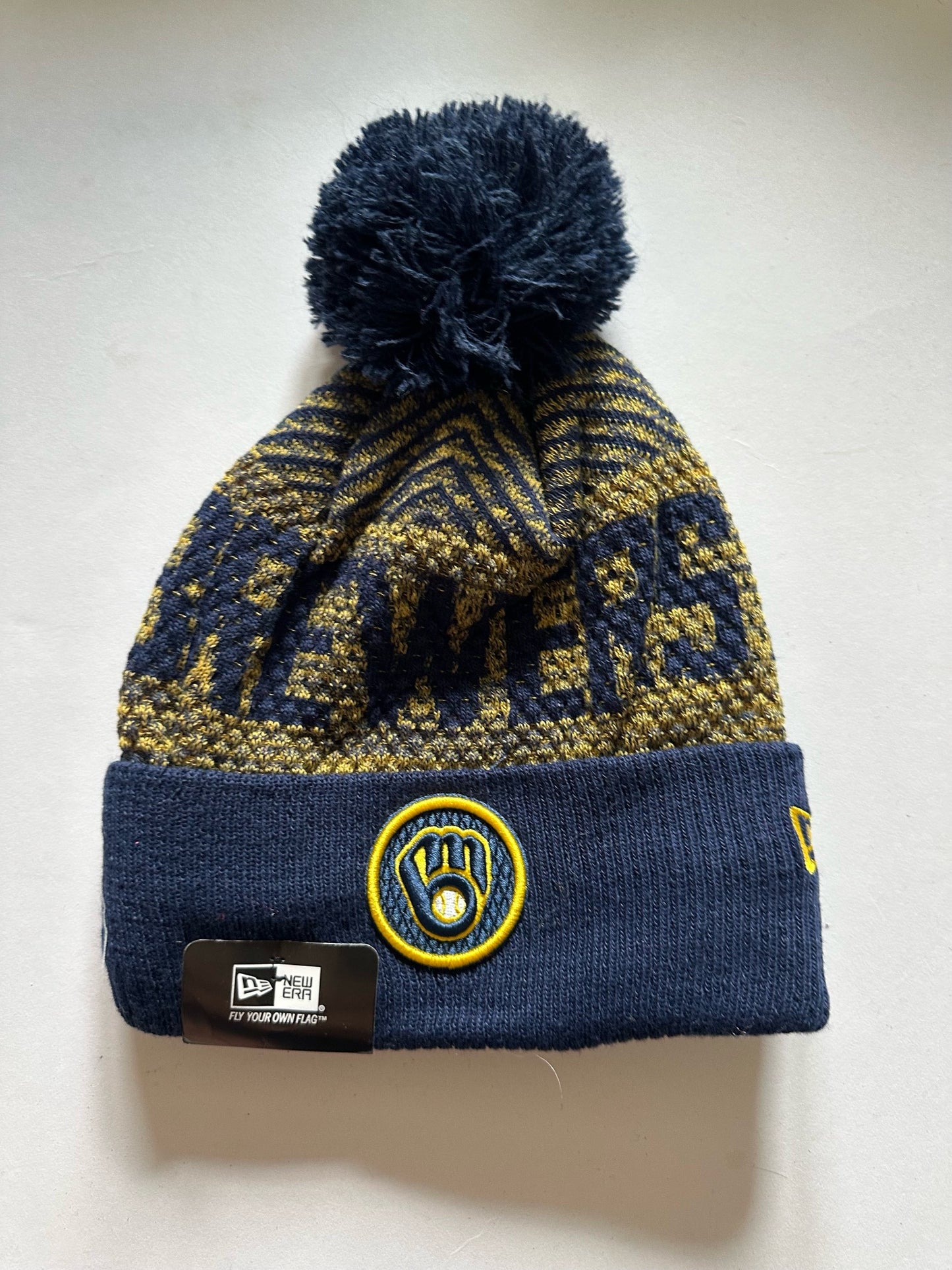 Milwaukee Brewers MLB Bobble Beanie Multi Colour With Tags on