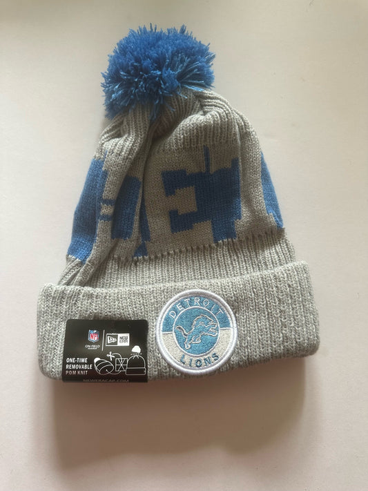 Detroit Lions NFL Bobble Beanie Multi Colour With Tags on