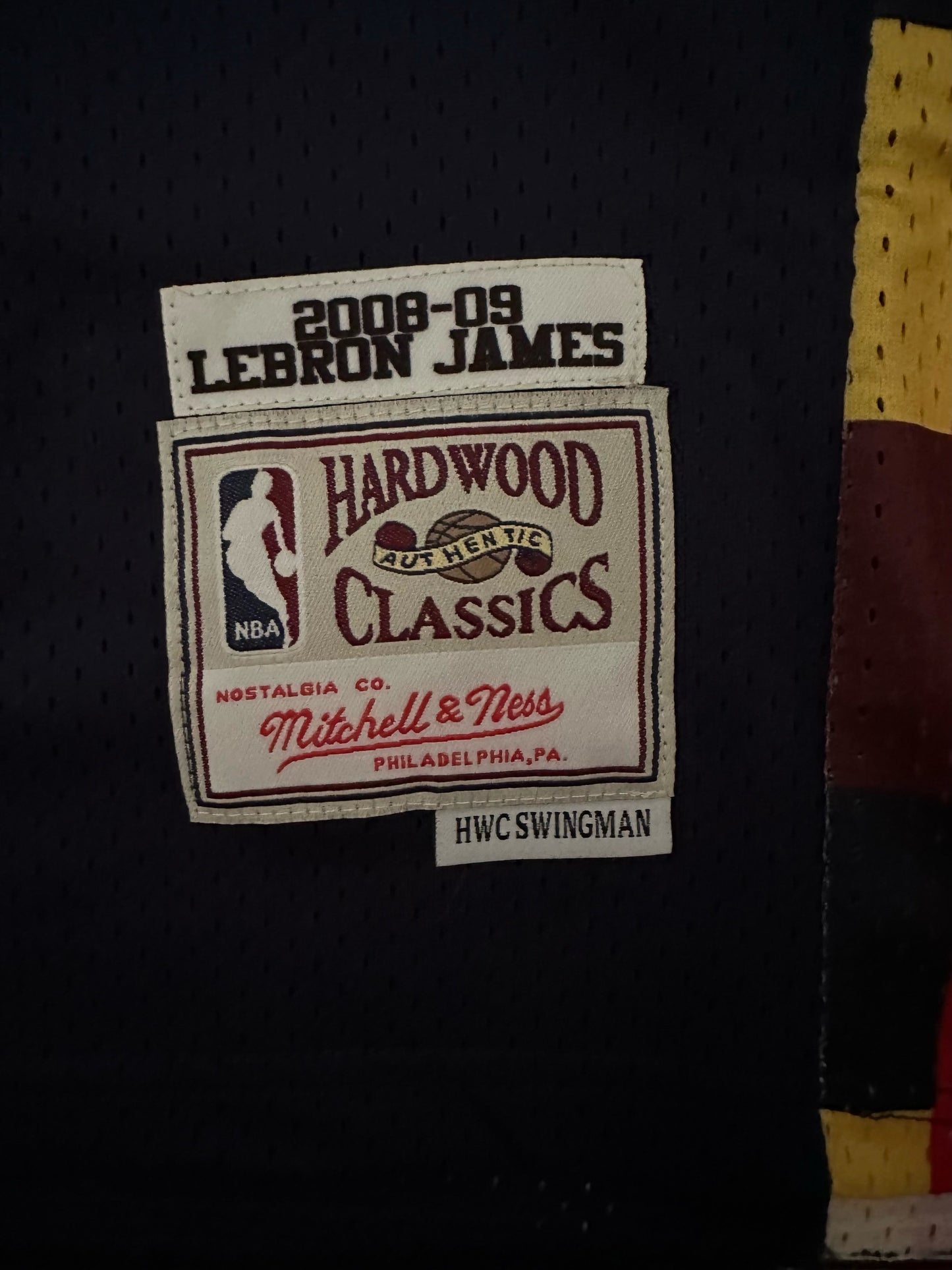 Cleveland Cavaliers NBA Hardwood Classics Basketball Vest Large James 23 Blue