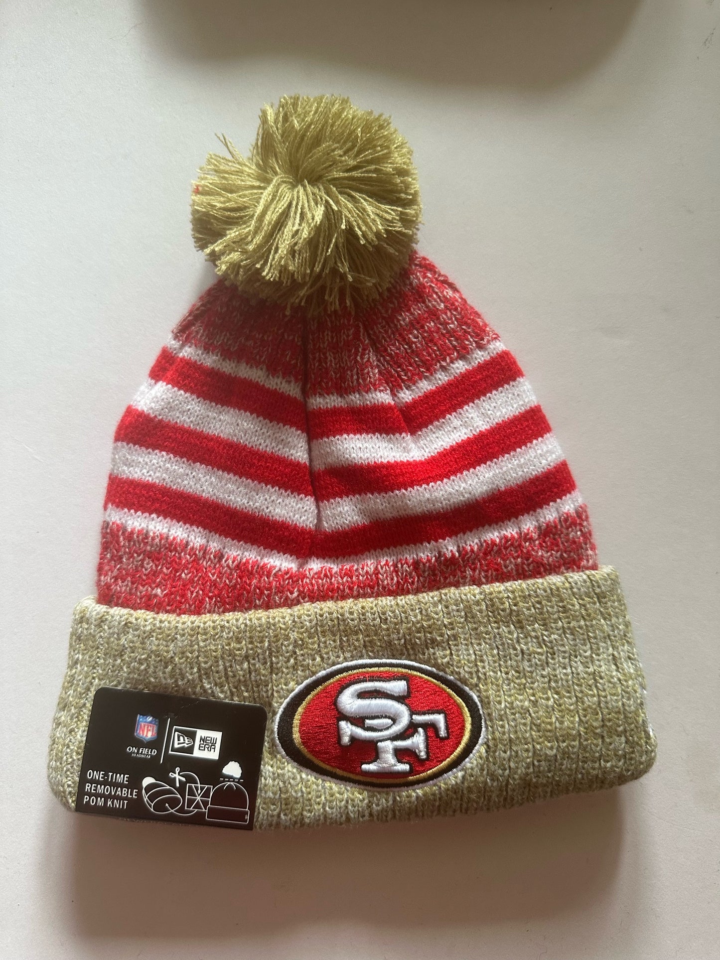 San Francisco 49ers NFL Bobble Beanie Multi Colour With Tags on