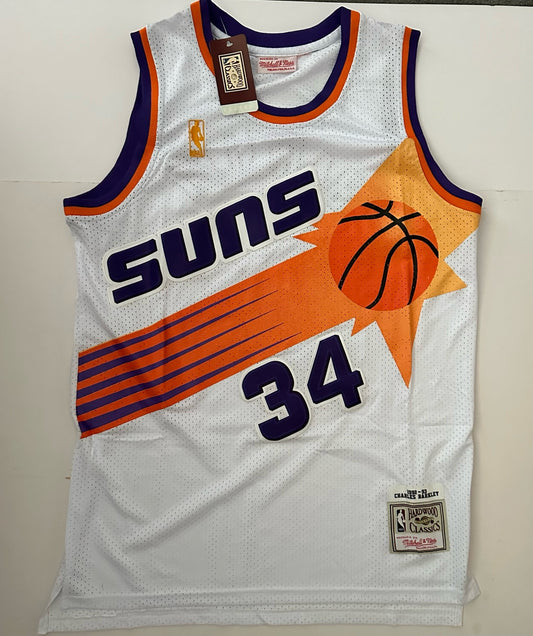 Phoenix Suns NBA Hardwood Classics Basketball Vest Large Barkley 34 White