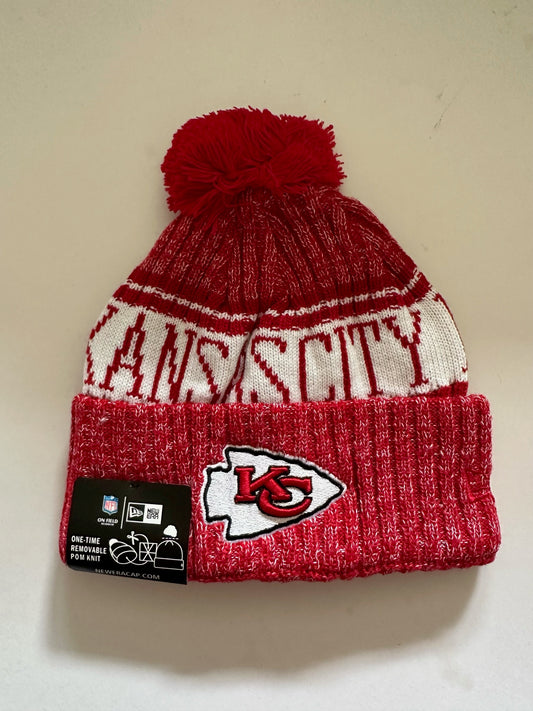 Kansas City Chiefs NFL Bobble Beanie Multi Colour With Tags on
