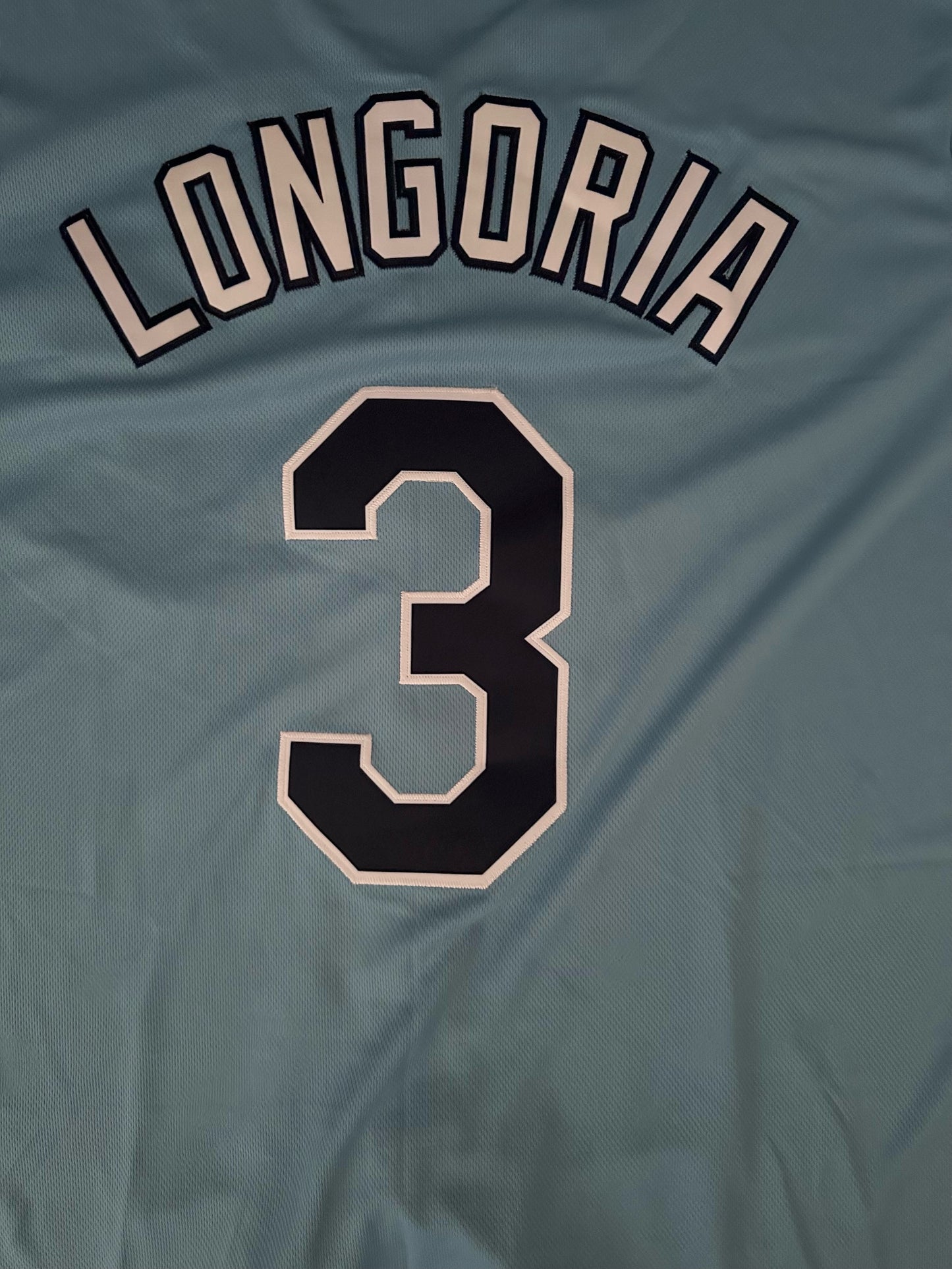 Tampa Bay Rays MLB Baseball Shirt Large Longoria 3 Blue