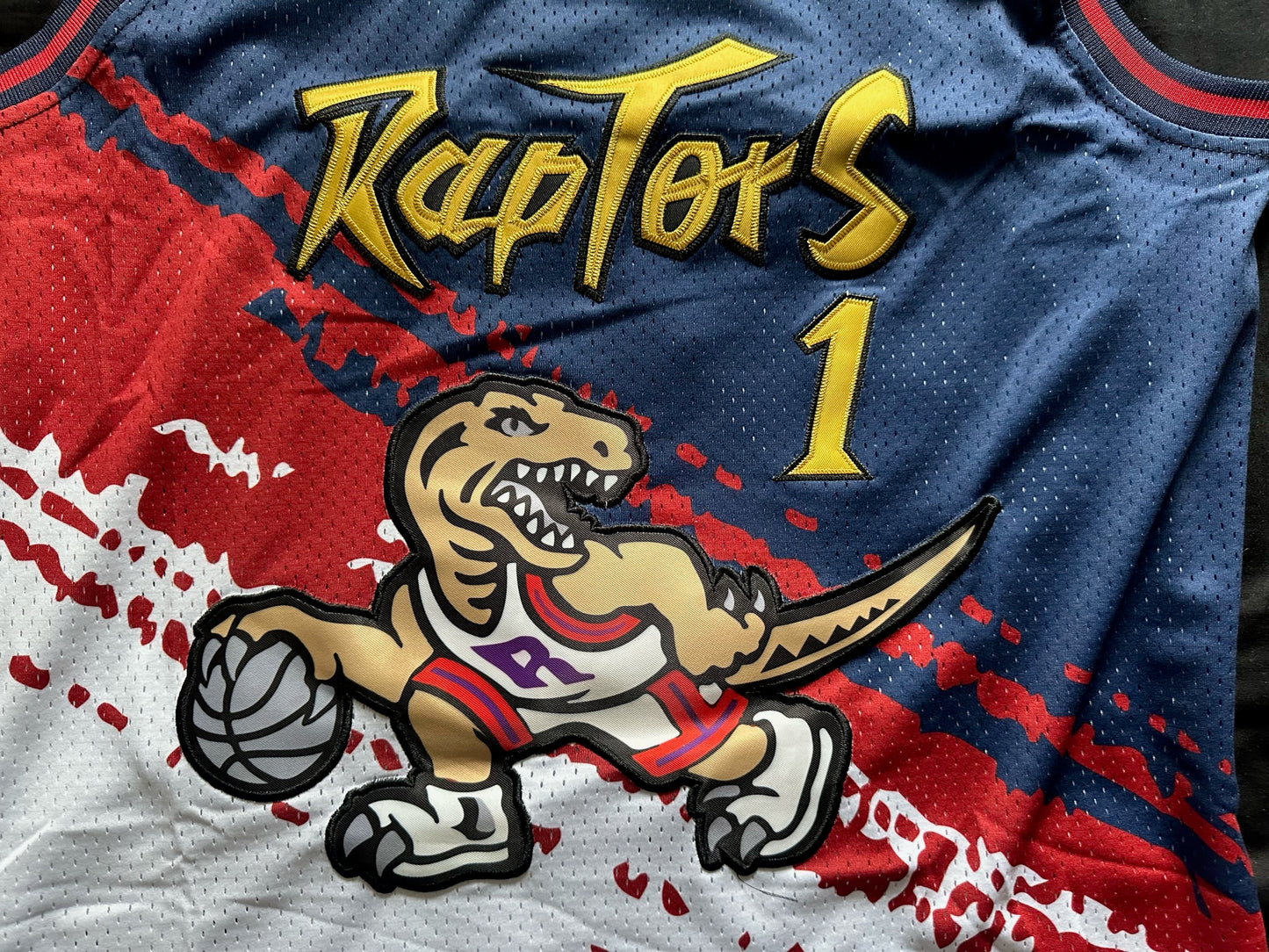 Retro Hardwood Classics Toronto Raptors McGrady Basketball Vest Large