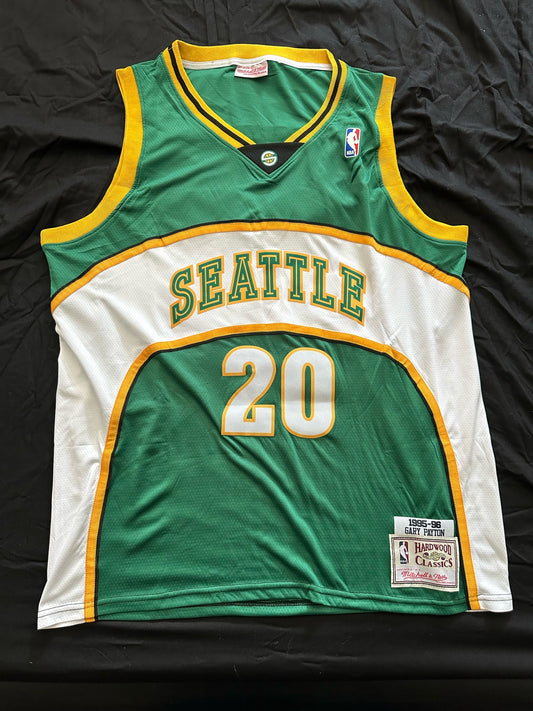 Retro Hardwood Classics Seattle Supersonics Payton Basketball Vest Large