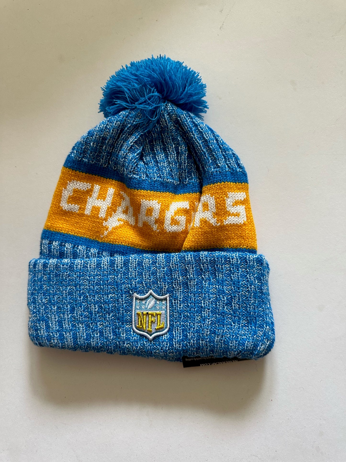 Los Angeles Chargers NFL Bobble Beanie Multi Colour With Tags on