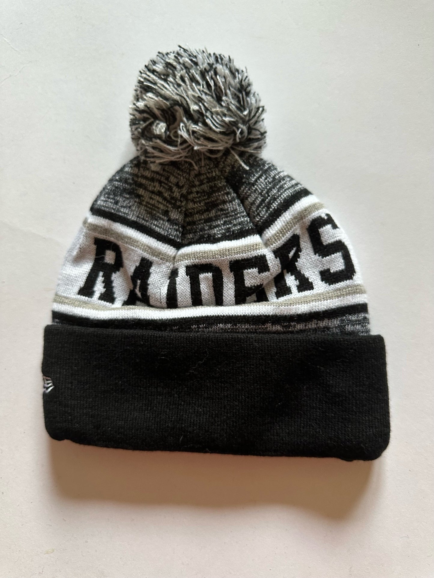 Las Vegas Raiders NFL Bobble Beanie Multi Colour With Tags on