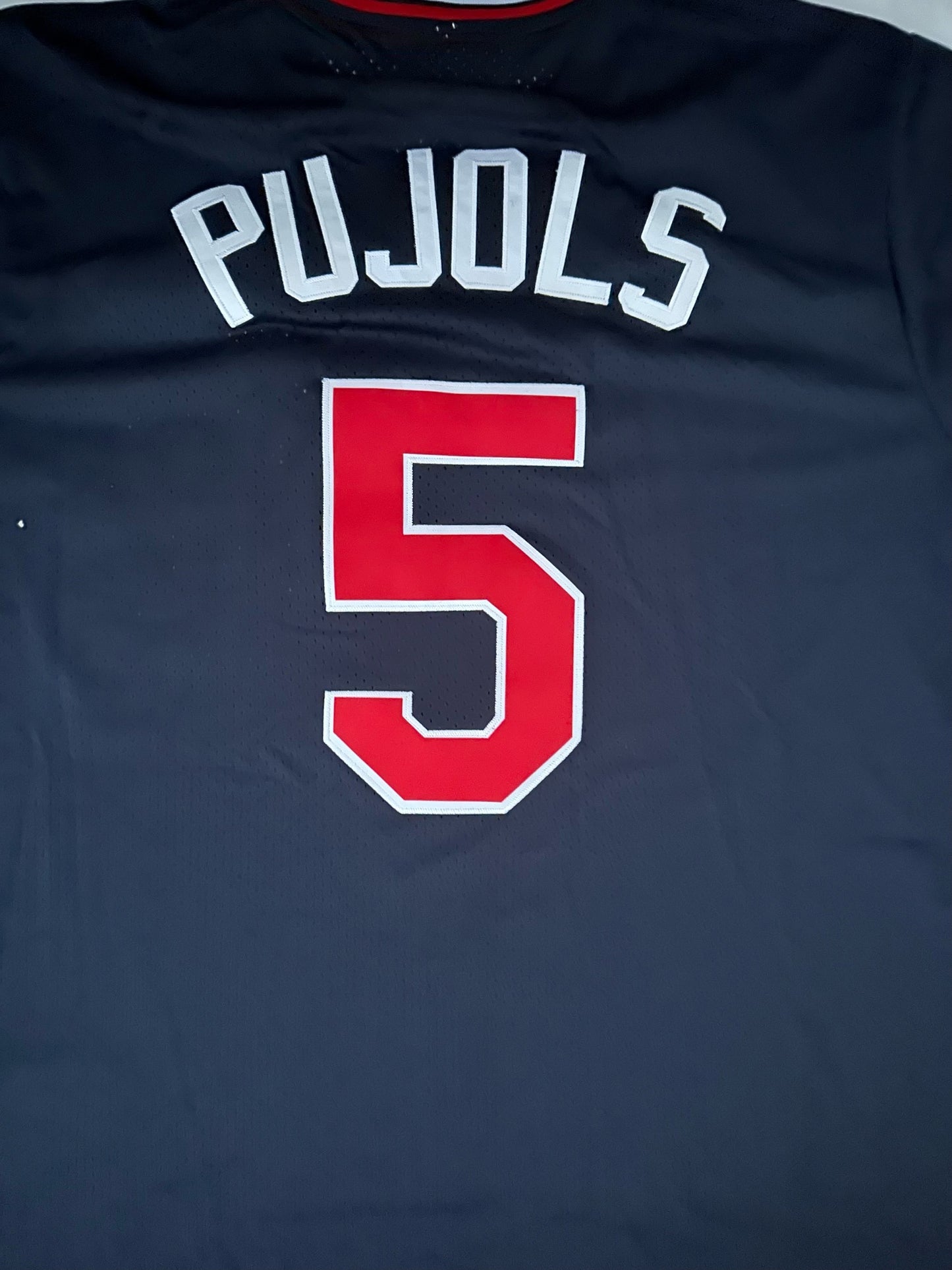 St Louis Cardinals MLB Baseball Shirt Large Pujols 5 Blue