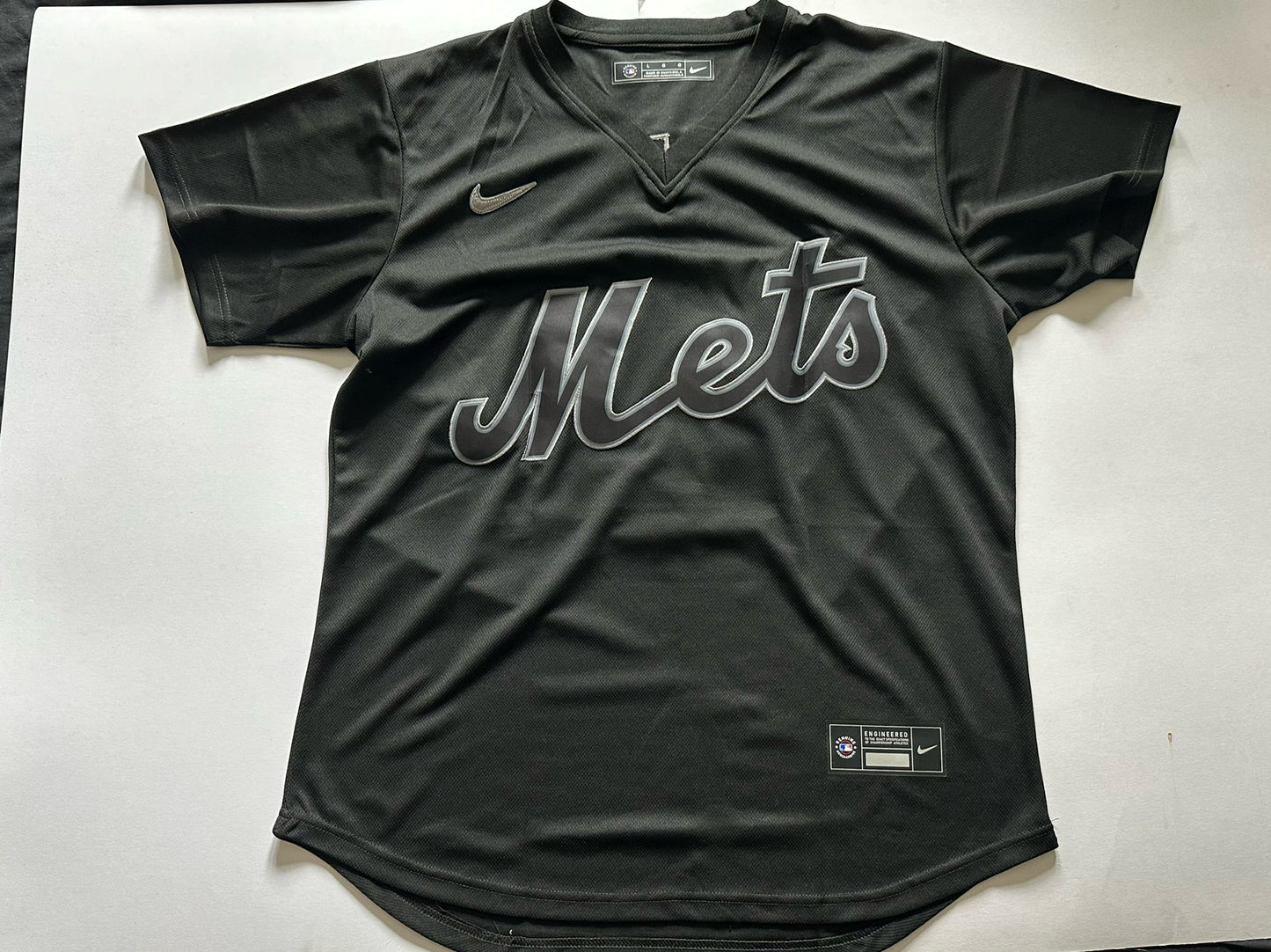 New York Mets MLB Baseball Shirt Large Lindor 12 Black