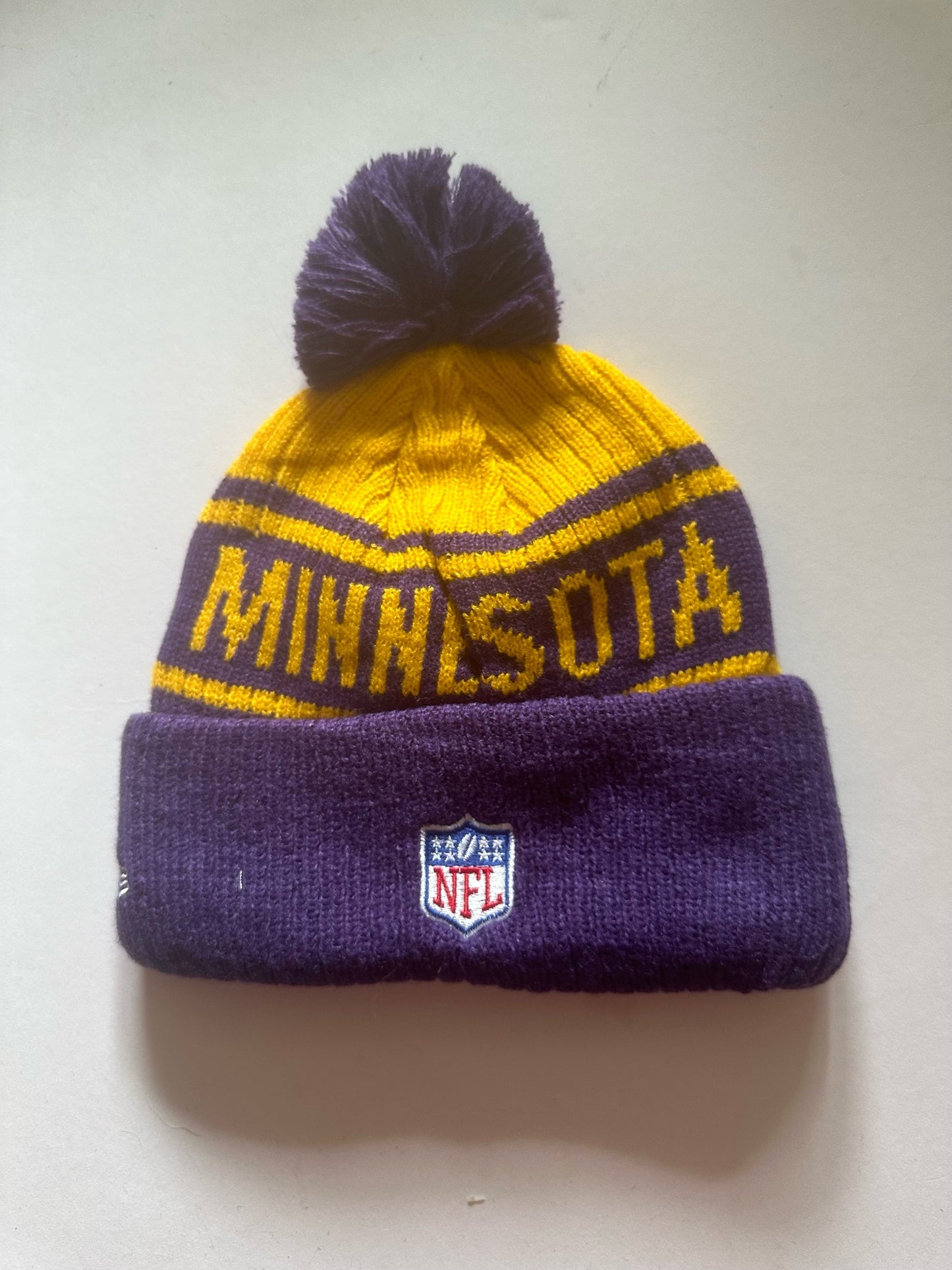 Minnesota Vikings NFL Bobble Beanie Multi Colour With Tags on