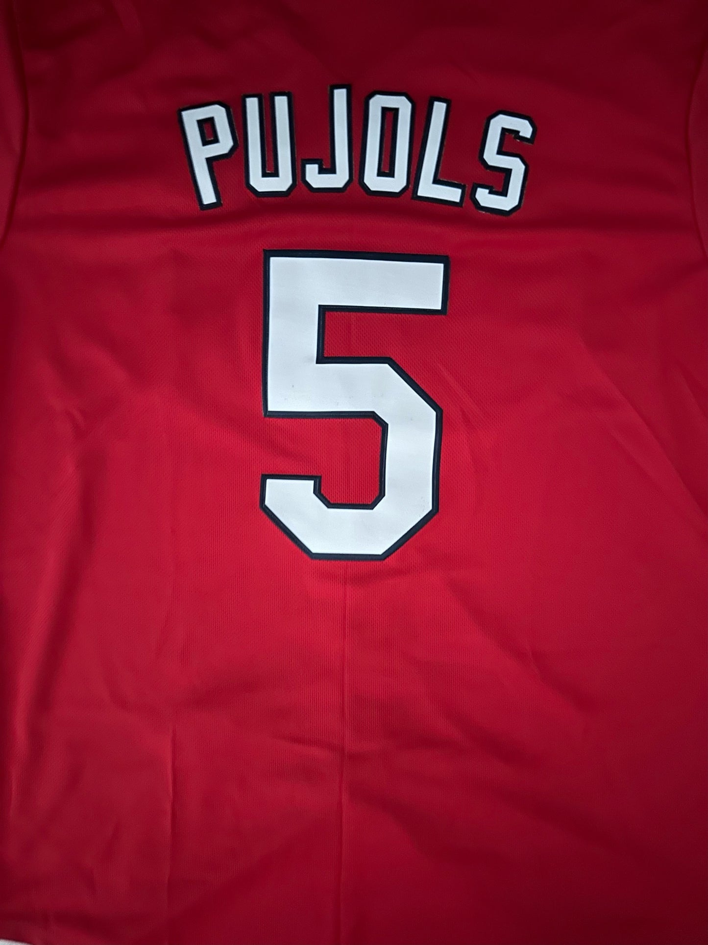 St Louis Cardinals MLB Baseball Shirt Large Pujols 5 Red