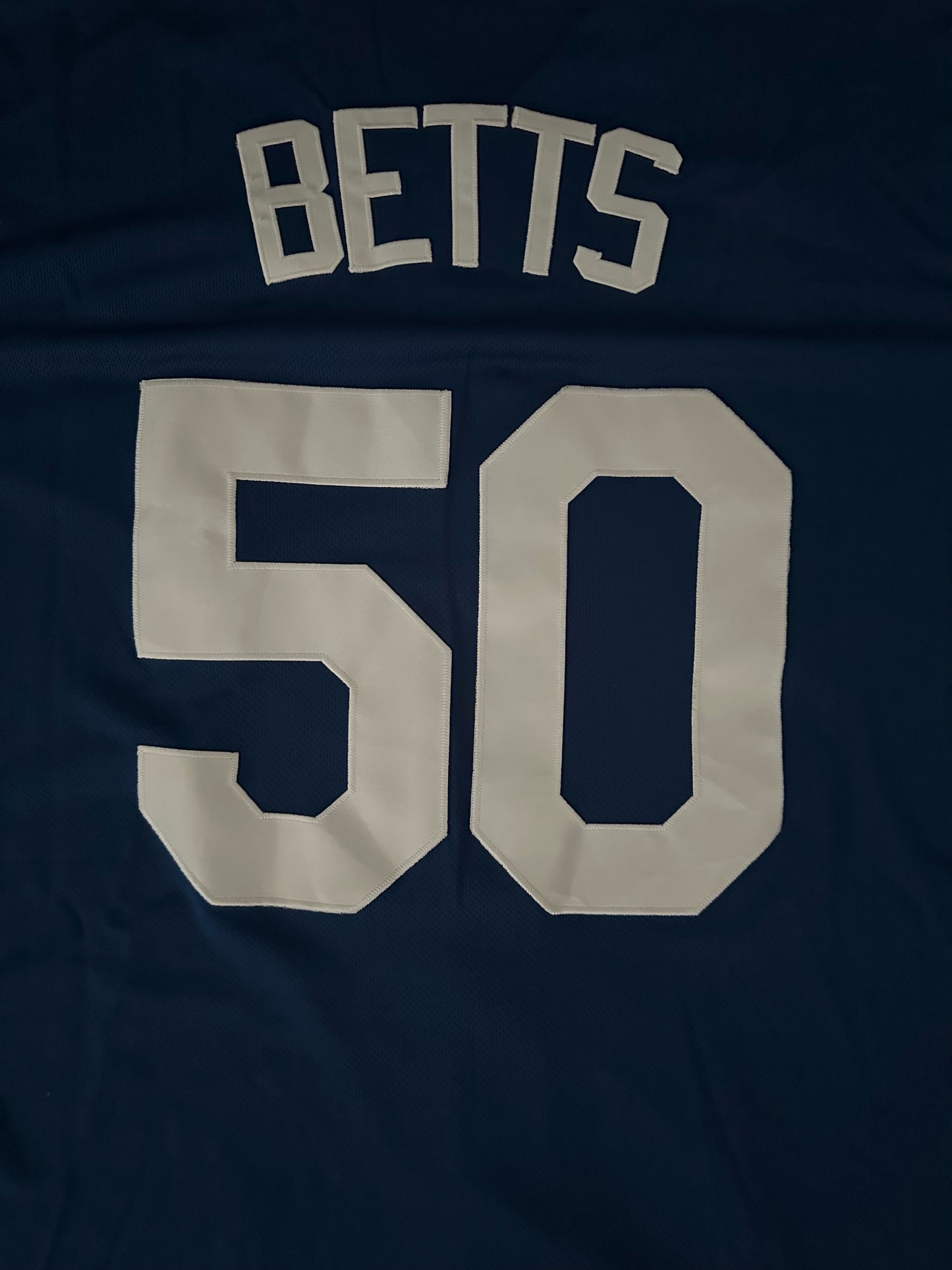 Los Angeles LA Dodgers MLB Baseball Shirt Large Betts 50 Blue