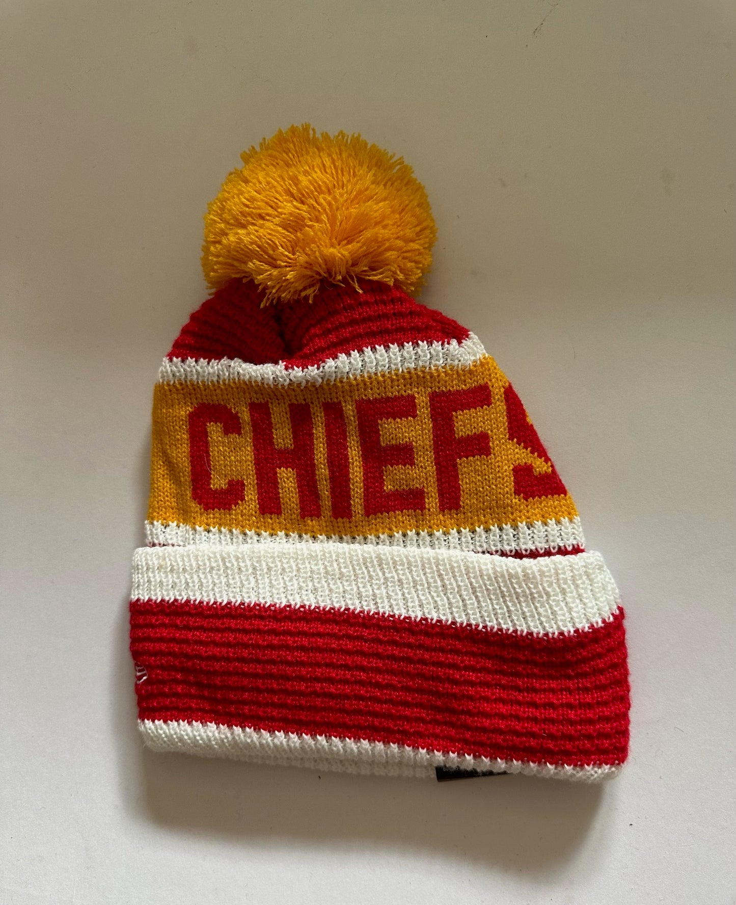 Kansas City Chiefs NFL Bobble Beanie Multi Colour With Tags on