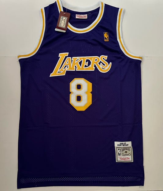 Los Angeles LA Lakers NBA Hardwood Classics Basketball Vest Large Bryant 8 Purple