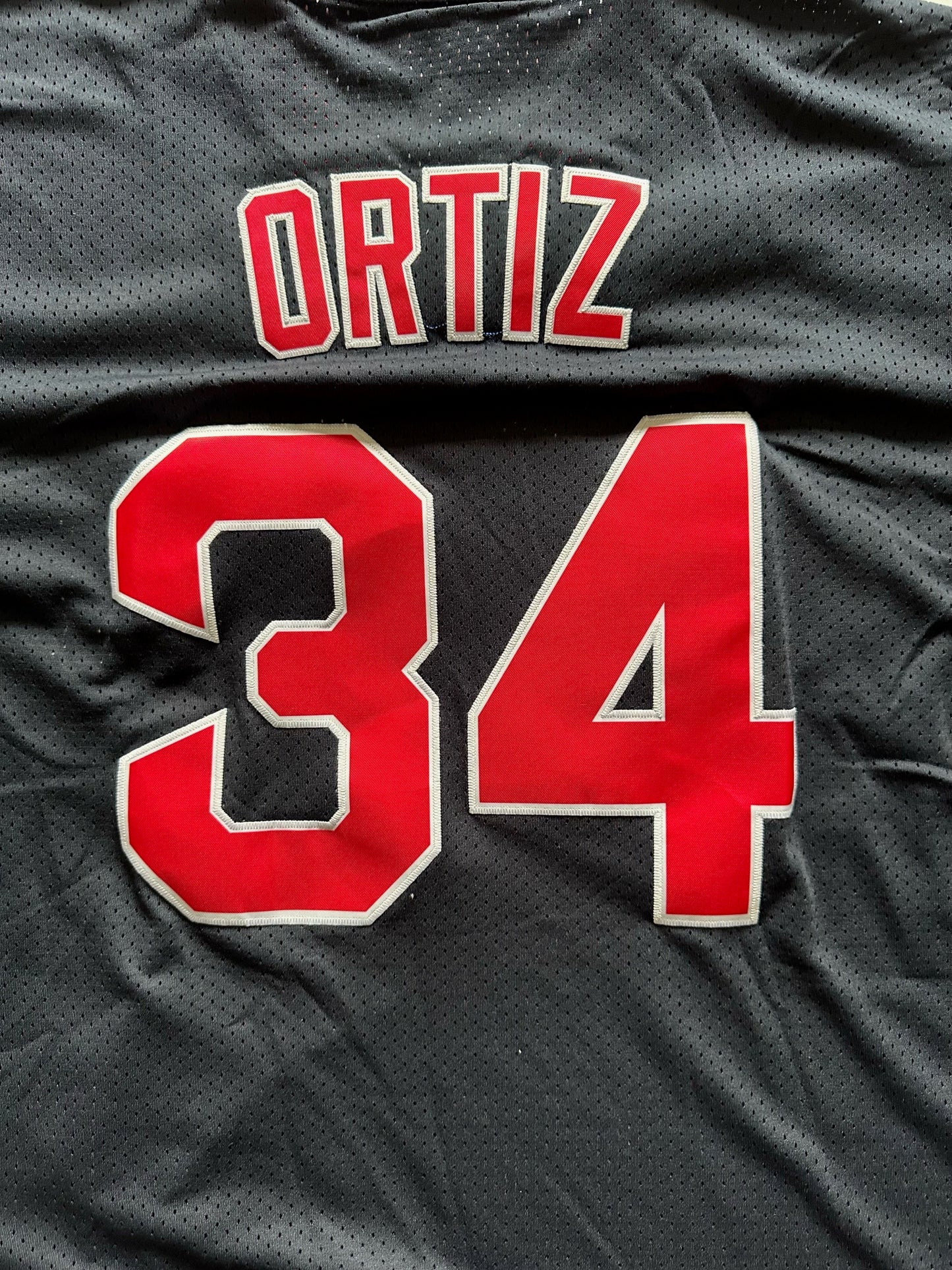 Boston Red Sox Cooperstown Collection MLB Baseball Shirt Large Ortiz 34 Blue