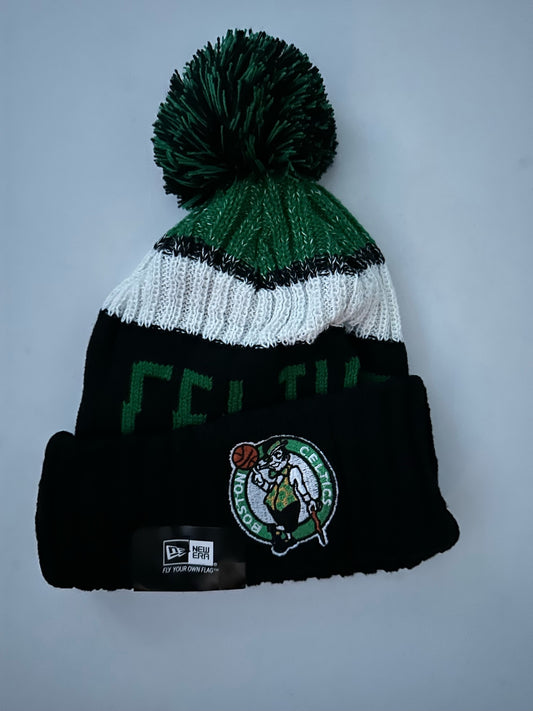 Boston Celtics NBA Bobble Beanie Multi Colour With Tags on