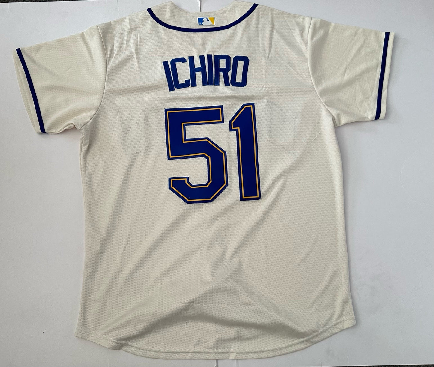 Seattle Mariners MLB Baseball Shirt Large Ichiro 51 White