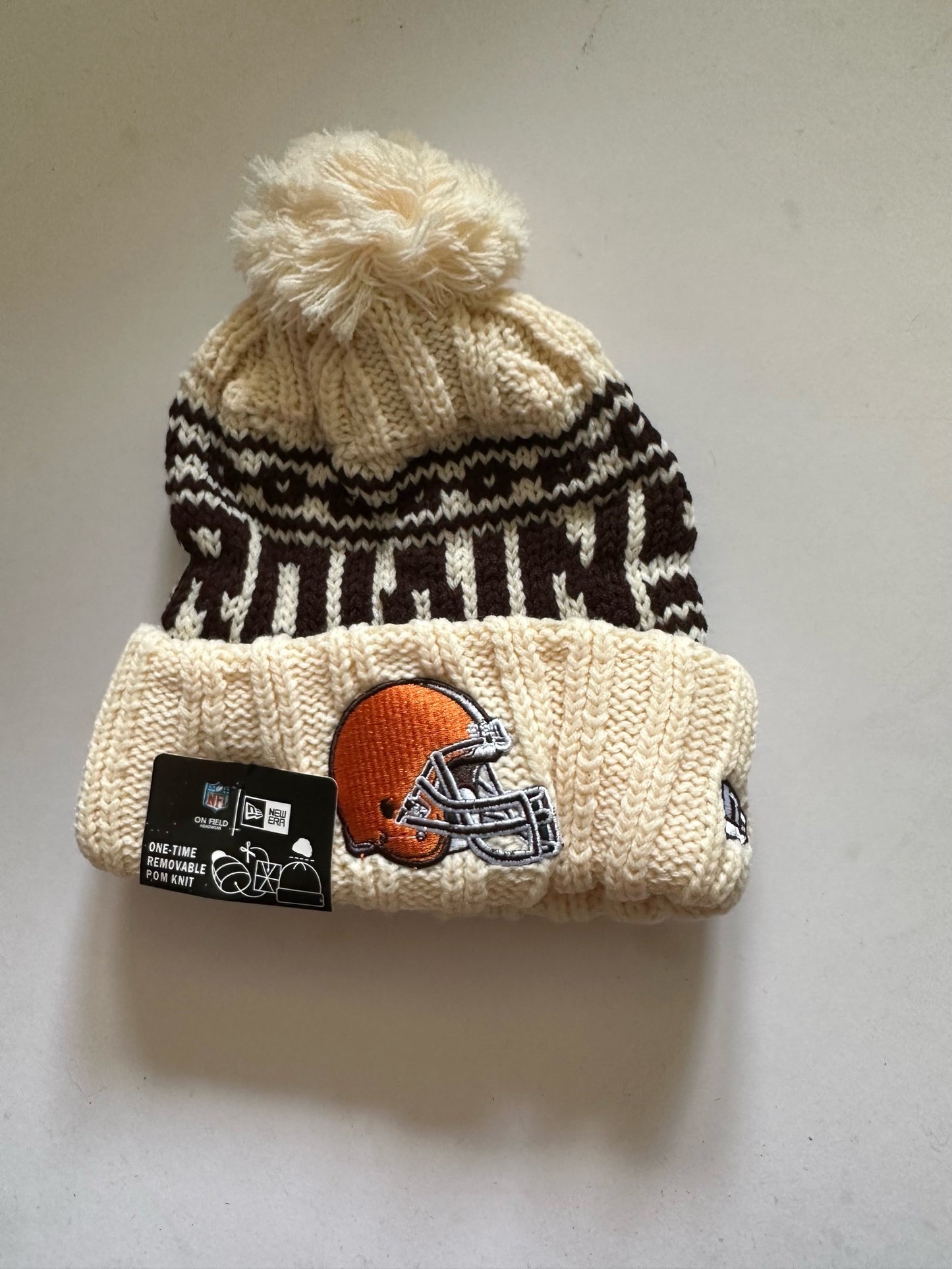 Cleveland Browns NFL Bobble Beanie Multi Colour With Tags on