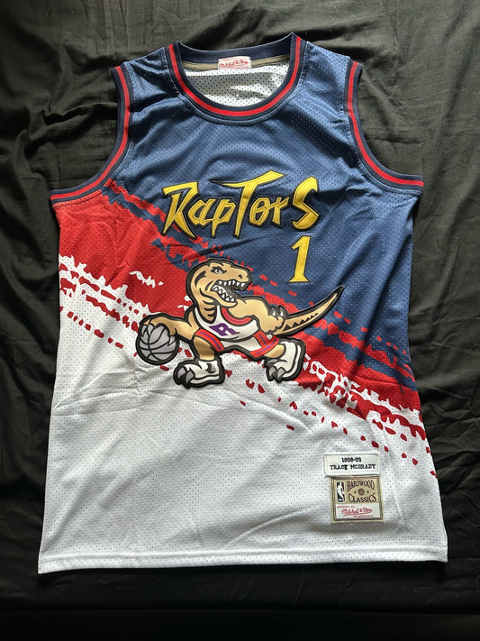 Retro Hardwood Classics Toronto Raptors McGrady Basketball Vest Large