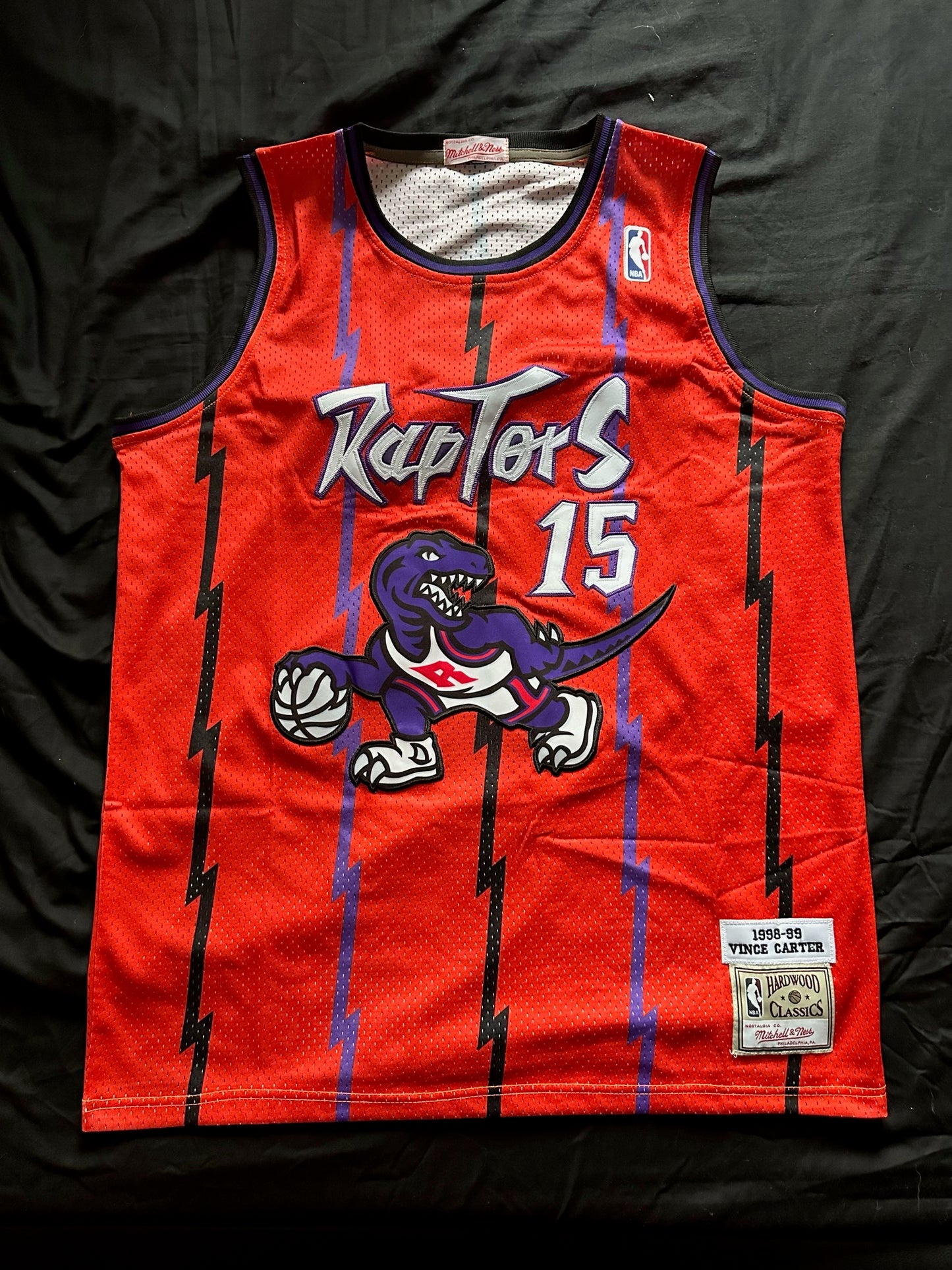 Retro Hardwood Classics Toronto Raptors Carter Basketball Vest Large