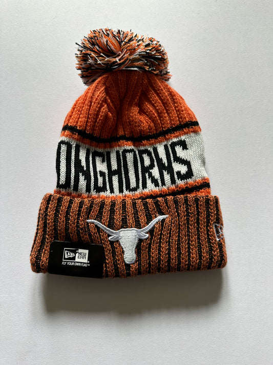 Texas Longhorns Hook Em Horns NCAA Bobble Beanie Multi Colour Tags on