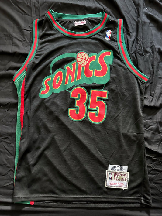 Retro Hardwood Classics Seattle Supersonics Durant Basketball Vest Large