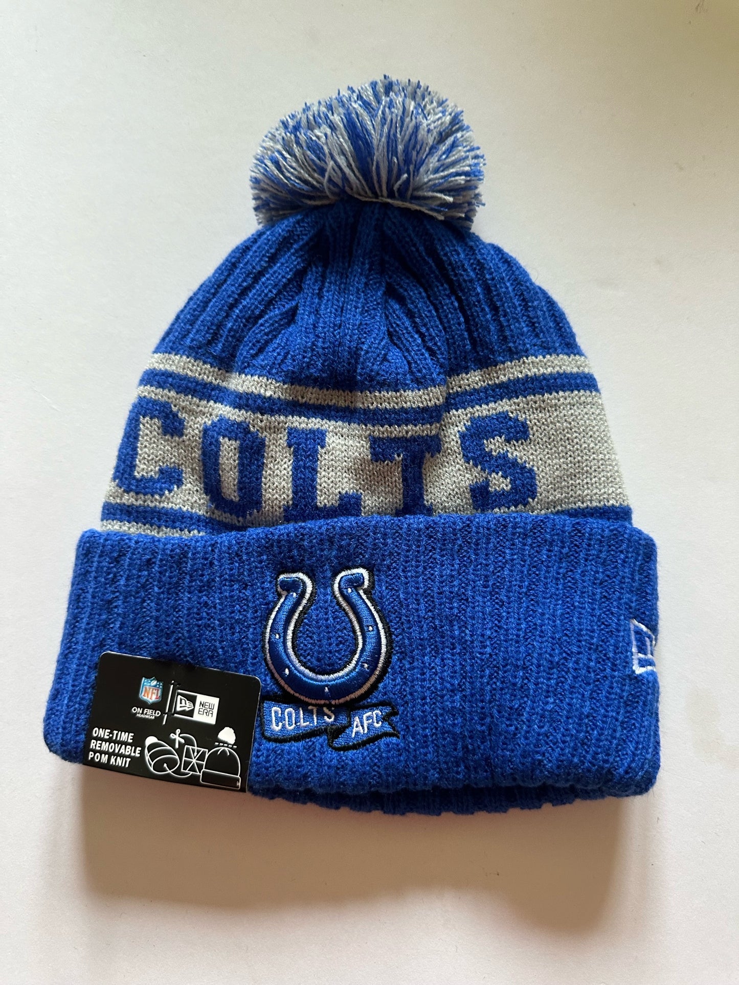 Indianapolis Colts NFL Bobble Beanie Multi Colour With Tags on