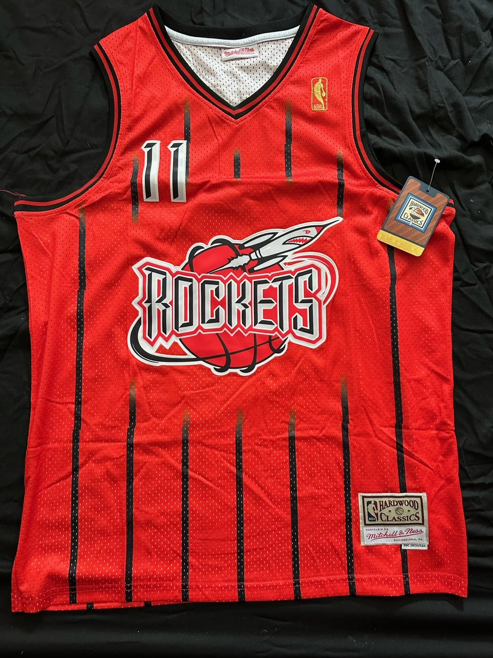 Retro Hardwood Classics Houston Rockets Yao Ming Basketball Vest Large